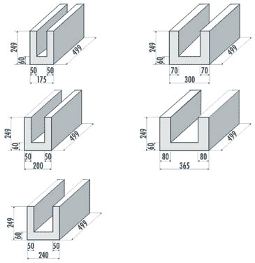 Porenbeton U-Schalen Profile Schalungsstein für Ringanker, Türstürze, Fensterstürze Porenbeton U-Schalen Profile Schalungsstein für Ringanker, Türstürze, Fensterstürze