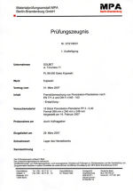 Prüfzeugnis der Materialprüfanstalt für Solbet Porenbeton Baustoffe PP2-04 Prüfzeugnis der Materialprüfanstalt für Solbet Porenbeton Baustoffe PP2-04