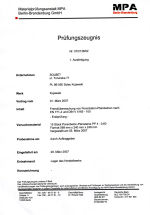 Prüfzeugnis der Materialprüfanstalt für Solbet Porenbeton Baustoffe PP4-06 Prüfzeugnis der Materialprüfanstalt für Solbet Porenbeton Baustoffe PP4-06