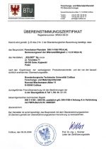 Übereinstimmungszertifiket für PP2-04 Steine Übereinstimmungszertifiket für PP2-04 Steine